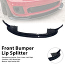 Schwarzer Frontstoßstangen-Spoiler-Lippensplitter, passend für MINI COOPER JCW R55 R56 2006–2013-2