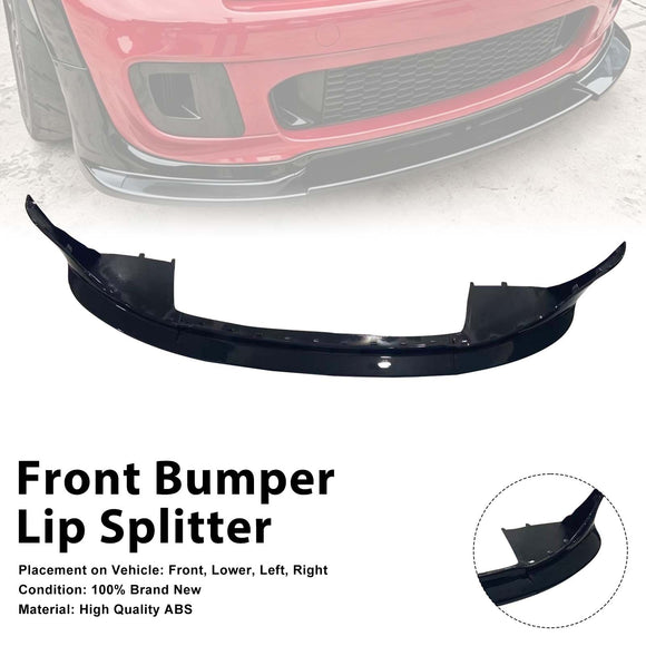 Schwarzer Frontstoßstangen-Spoiler-Lippensplitter, passend für MINI COOPER JCW R55 R56 2006–2013