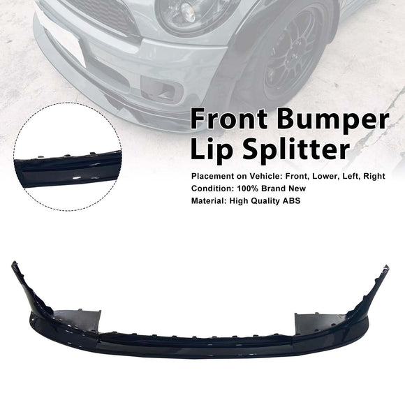 Schwarzer Frontstoßstangen-Spoiler-Lippensplitter, passend für MINI COOPER JCW R55 R56 2006–2013