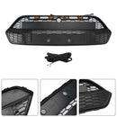 Mattschwarzer Frontstoßstangengrill für Ford Transit Custom 2013–2017 mit LED-7