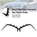 Guarnição de ventilação de ar canard divisor de para-choque traseiro compatível com BMW Série 4 Coupe G22 2021-2026-3