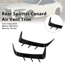 Guarnição de ventilação de ar canard divisor de para-choque traseiro compatível com BMW Série 4 Coupe G22 2021-2026-2