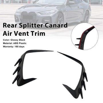 2021–2026 BMW 4er Coupe G22 G23 Heckstoßstangensplitter Canard Air Vent Trim - 0