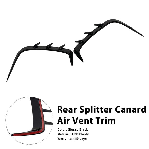 Guarnição de ventilação de ar canard divisor de para-choque traseiro compatível com BMW Série 4 Coupe G22 2021-2026