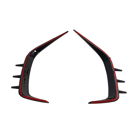 Guarnição de ventilação de ar canard divisor de para-choque traseiro compatível com BMW Série 4 Coupe G22 2021-2026