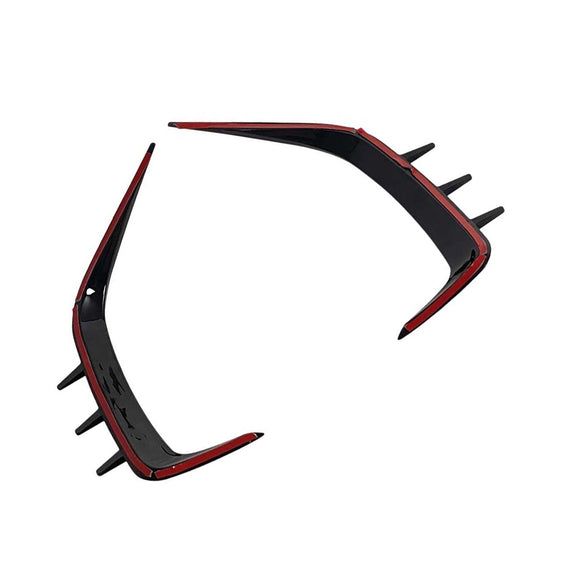 Guarnição de ventilação de ar canard divisor de para-choque traseiro compatível com BMW Série 4 Coupe G22 2021-2026
