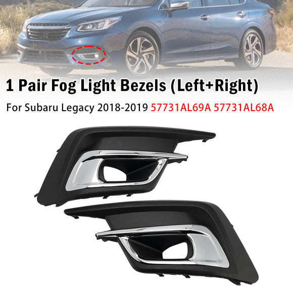 Pair Fog Light Lamp Bezels For Subaru Legacy 2018-2019 57731AL69A 57731AL68A