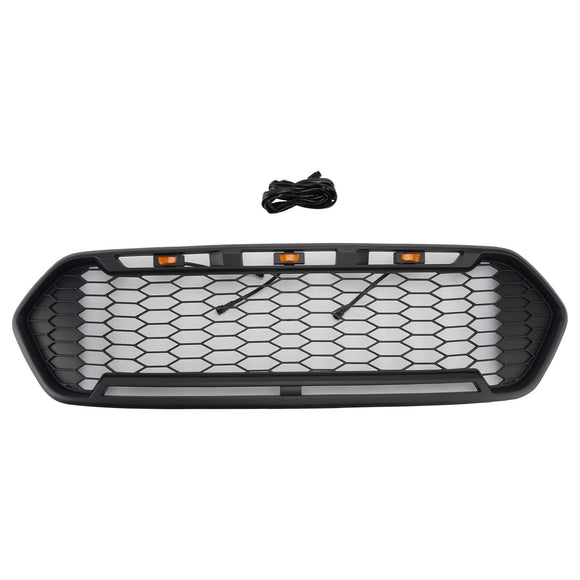 2018-2023 Ford Transit Custom Honeycomb Raptor Style Grill Frontstoßstange Mattschwarzer Grill mit LED