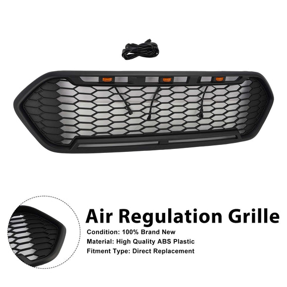 2018-2023 Ford Transit Custom Honeycomb Raptor Style Grill Frontstoßstange Mattschwarzer Grill mit LED