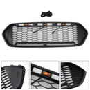 2018-2023 Ford Transit Custom Honeycomb Raptor Style Grill Frontstoßstange Mattschwarzer Grill mit LED-7