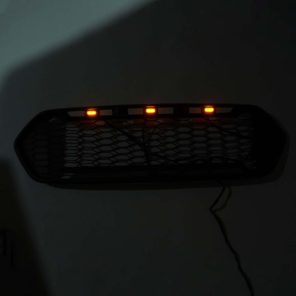 2018-2023 Ford Transit Custom Honeycomb Raptor Style Grill Frontstoßstange Mattschwarzer Grill mit LED