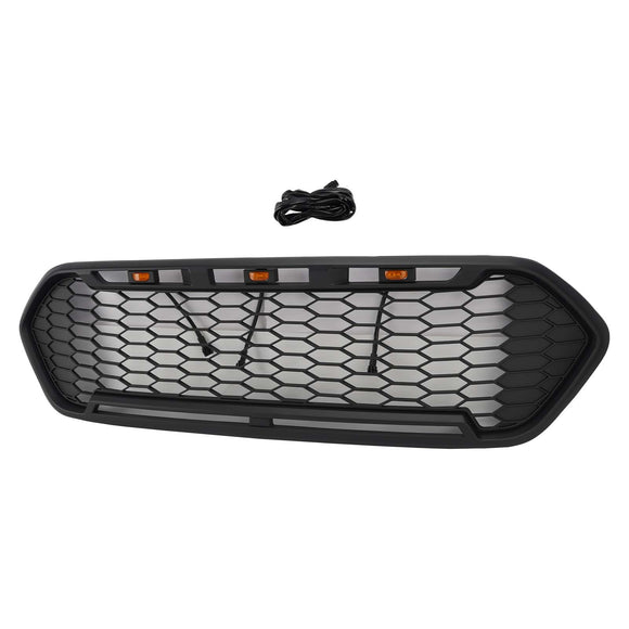 2018-2023 Ford Transit Custom Honeycomb Raptor Style Grill Frontstoßstange Mattschwarzer Grill mit LED