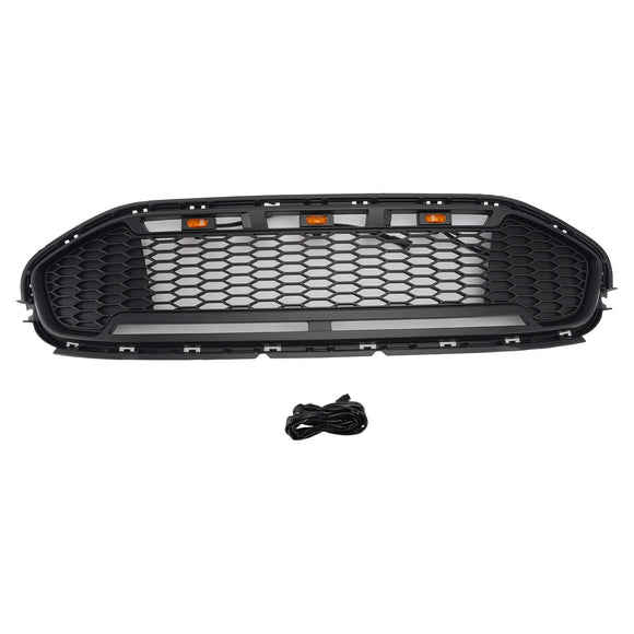Ford Transit Connect 2019-2023 Griglia a nido d'ape Raptor Style Paraurti anteriore Griglia nera opaca con LED