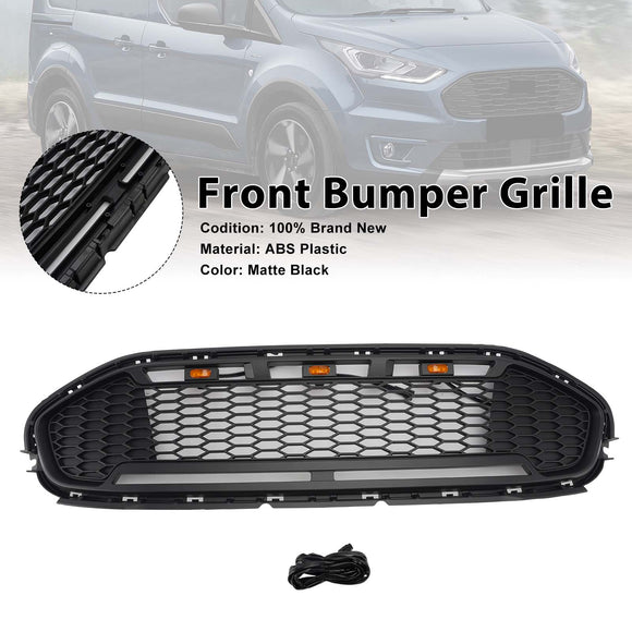 Ford Transit Connect 2019-2023 Griglia a nido d'ape Raptor Style Paraurti anteriore Griglia nera opaca con LED