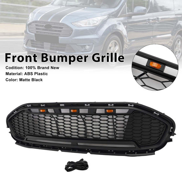 Ford Transit Connect 2019-2023 Griglia a nido d'ape Raptor Style Paraurti anteriore Griglia nera opaca con LED