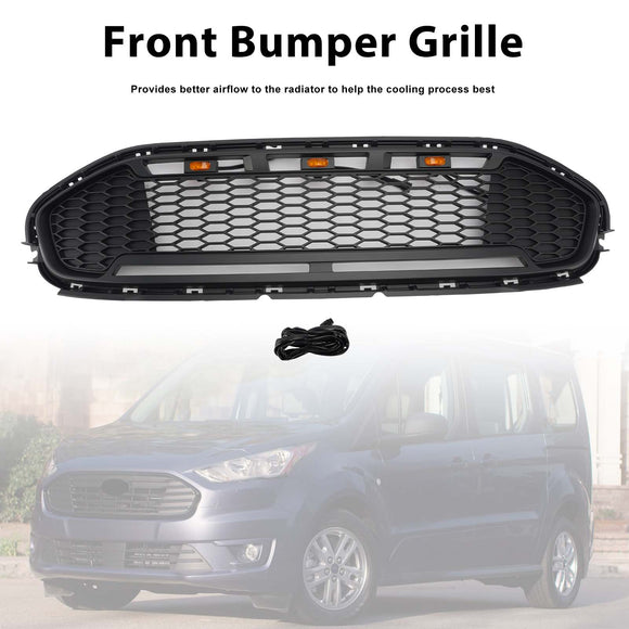 Ford Transit Connect 2019-2023 Griglia a nido d'ape Raptor Style Paraurti anteriore Griglia nera opaca con LED
