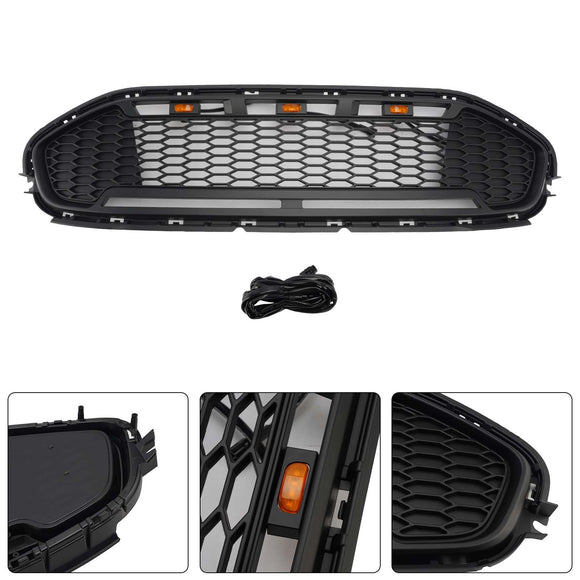Ford Transit Connect 2019-2023 Griglia a nido d'ape Raptor Style Paraurti anteriore Griglia nera opaca con LED