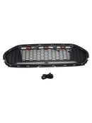 Ford Transit Connect 2019-2023 Griglia a nido d'ape Raptor Style Paraurti anteriore Griglia nera opaca con LED-16