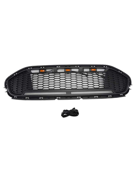 Ford Transit Connect 2019-2023 Griglia a nido d'ape Raptor Style Paraurti anteriore Griglia nera opaca con LED