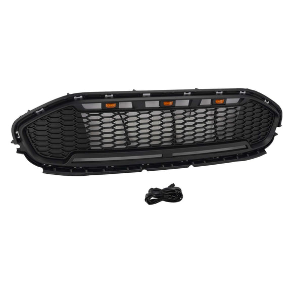 Ford Transit Connect 2019-2023 Griglia a nido d'ape Raptor Style Paraurti anteriore Griglia nera opaca con LED