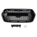 2019–2026 Ford Transit MK8 Raptor Style Kühlergrill, glänzend schwarz, Frontstoßstangen-Ersatzgrill mit LED-Licht-2