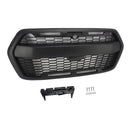 Ford Transit MK8 Raptor Style Kühlergrill 2019–2026 Ersatz für Frontstoßstange, mattschwarzer Grill mit LED-1