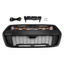 Ford Transit MK8 Raptor Style Kühlergrill 2019–2026 Ersatz für Frontstoßstange, mattschwarzer Grill mit LED-13