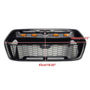 2019–2026 Ford Transit MK8 Raptor Style Kühlergrill, glänzend schwarz, Frontstoßstangen-Ersatzgrill mit LED-Licht-4