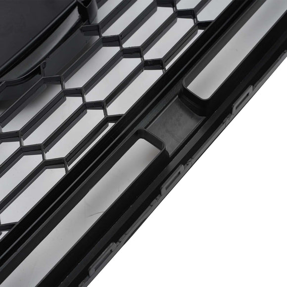 2019–2026 Ford Transit MK8 Raptor Style Kühlergrill, glänzend schwarz, Frontstoßstangen-Ersatzgrill mit LED-Licht
