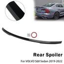 Glänzend schwarzer Heckspoiler im V-Stil Highkick für VOLVO S60 Limousine 2019–2022-1