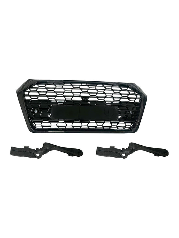 RSQ5-Style Front Honeycomb Mesh Grill Grille Fit Audi Q5 SQ5 2018-2020
