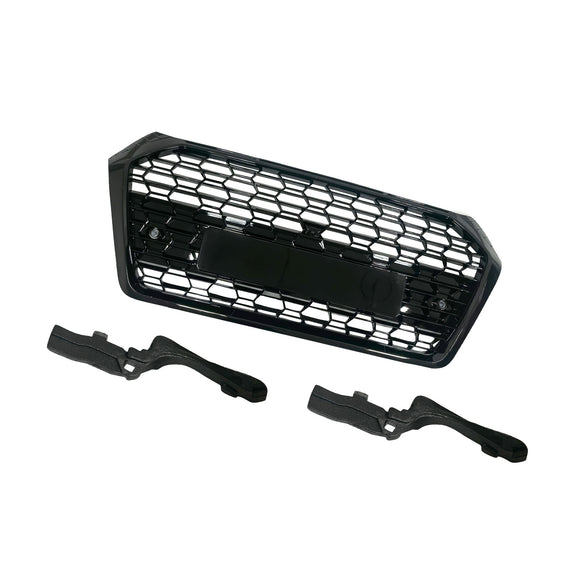 RSQ5-Style Front Honeycomb Mesh Grill Grille Fit Audi Q5 SQ5 2018-2020
