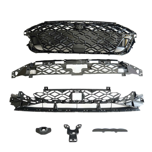 Front Bumper Honeycomb Mesh Grille Grill Fit Audi A3 8Y S?line 2025?2026
