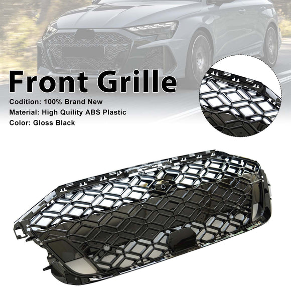 Front Bumper Honeycomb Mesh Grille Grill Fit Audi A3 8Y S?line 2025?2026