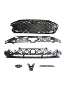 Front Bumper Honeycomb Mesh Grille Grill Fit Audi A3 8Y S?line 2025?2026-9