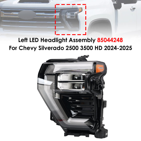 Conjunto de faros LED izquierdo 85044248 para Chevy Silverado 2500 3500 HD 2024-2025