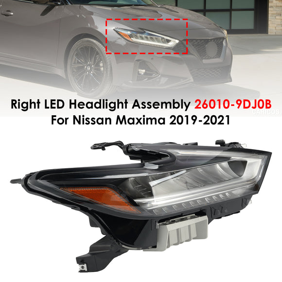 Rechte LED-Scheinwerferbaugruppe 26010-9DJ0B für Nissan Maxima 2019–2021