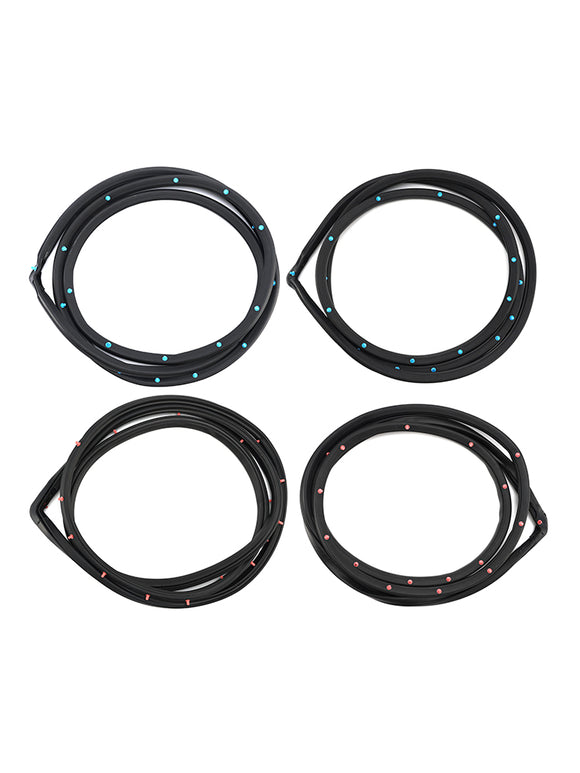 4 Stück Gummi-Türdichtung für Honda Civic 4-türige Limousine 1996–2000