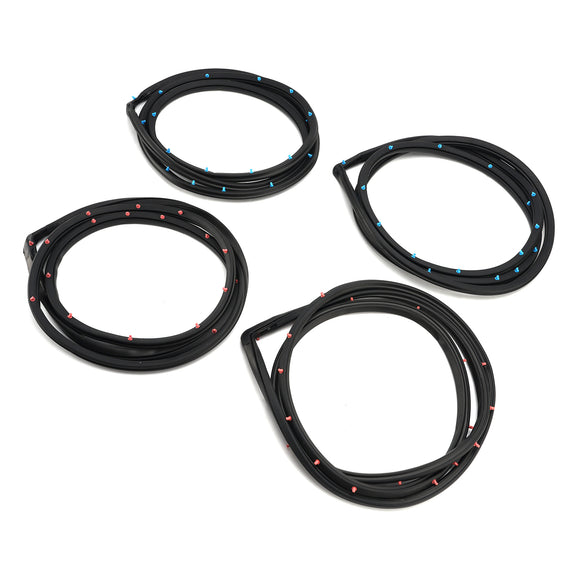 4 Stück Gummi-Türdichtung für Honda Civic 4-türige Limousine 1996–2000
