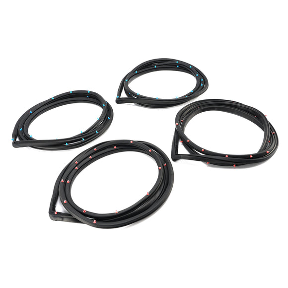 4 Stück Gummi-Türdichtung für Honda Civic 4-türige Limousine 1996–2000