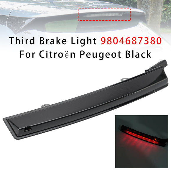 Drittes Bremslicht 9804687380 für Citroen Peugeot, Schwarz