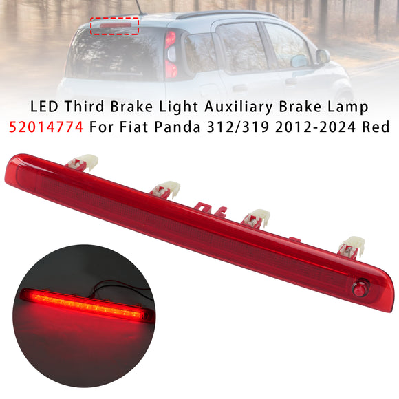 Lampada freno ausiliaria a LED terza luce freno 52014774 per Fiat Panda 2012?2024 Rosso