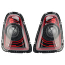 Kit de modificación de línea negra de lámpara trasera izquierda + derecha para Mini R56 2010-2013-3