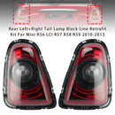 Kit de modificación de línea negra de lámpara trasera izquierda + derecha para Mini R56 2010-2013-1