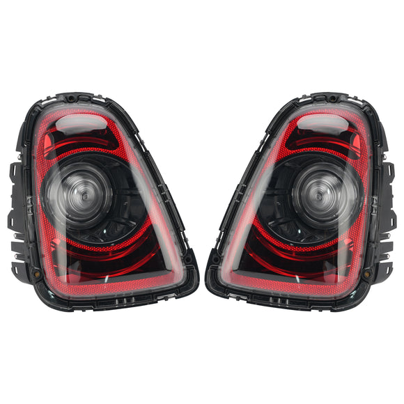Kit de modificación de línea negra de lámpara trasera izquierda + derecha para Mini R56 2010-2013