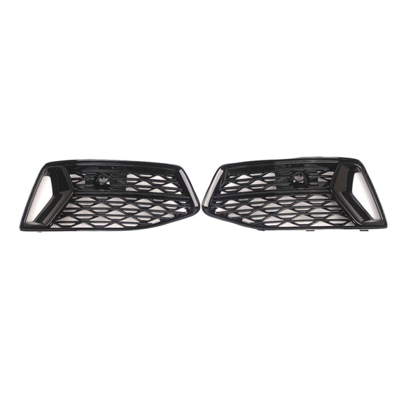 2PCS Front Bumper Grill Grille Fog Light Cover Fit Audi A6 C8 2019-2023