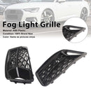 2PCS Front Bumper Grill Grille Fog Light Cover Fit Audi A6 C8 2019-2023-1