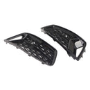 2PCS Front Bumper Grill Grille Fog Light Cover Fit Audi A6 C8 2019-2023-12