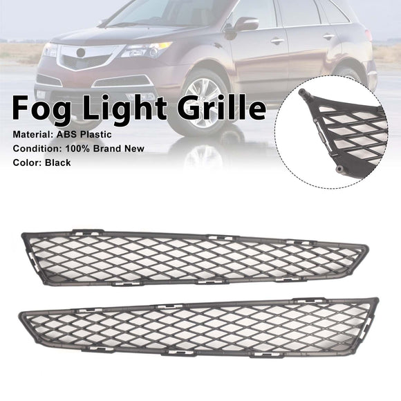 2PCS Front Bumper Grill Grille Fog Light Cover Fit Acura MDX 2010-2013
