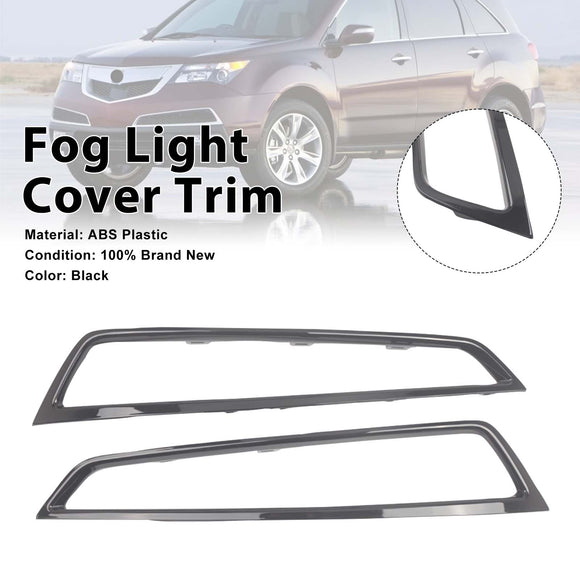 2 Stück Frontstoßstangengitter Nebelscheinwerfer-Abdeckung für Acura MDX 2010–2013, Schwarz
